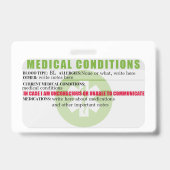 Medizinisches Abzeichen mit Notausweis Ausweis (Rückseite)