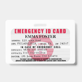 Medizinisches Abzeichen mit Notausweis Ausweis