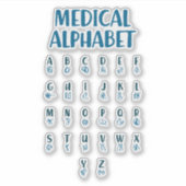 Medizinisches Alphabet Aufkleber (Vorderseite)