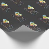 Medizinisches Assistenzkrankenhaus EKG Pulsfarbe Geschenkpapier (Ecke)