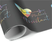 Medizinisches Assistenzkrankenhaus EKG Pulsfarbe Geschenkpapier (Rolleneckpunkt)