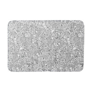 Medizinisches B&W Muster Badematte