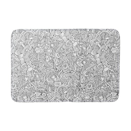 Medizinisches B&W Muster Badematte (Vorderseite)