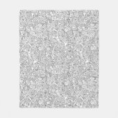 Medizinisches B&W Muster Fleecedecke (Vorderseite)