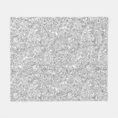 Medizinisches B&W Muster Fleecedecke (Vorderseite (Horizontal))