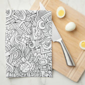 Medizinisches B&W Muster Geschirrtuch (Viertel Falte)