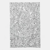 Medizinisches B&W Muster Geschirrtuch (Vertikal)