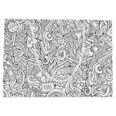 Medizinisches B&W Muster Große Geschenktüte (Rückseite)