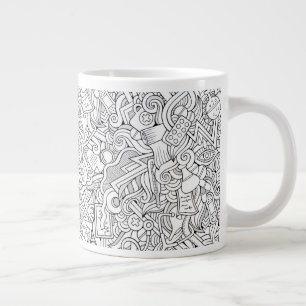 Medizinisches B&W-Muster Jumbo-Tasse