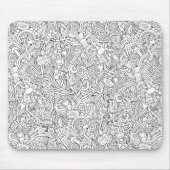 Medizinisches B&W Muster Mousepad (Vorne)