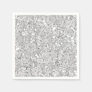 Medizinisches B&W Muster Serviette