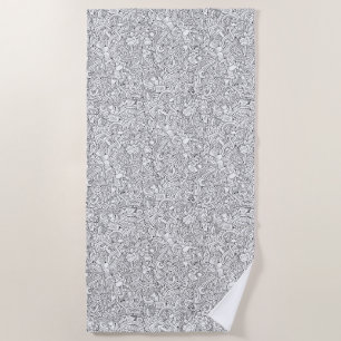 Medizinisches B&W Muster Strandtuch