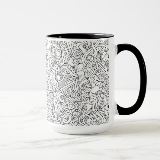 Medizinisches B&W Muster Tasse (Rechts)
