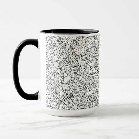 Medizinisches B&W Muster Tasse (Links)