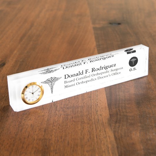 Medizinisches berufliches einzigartiges besonders namensplakette (Seite)