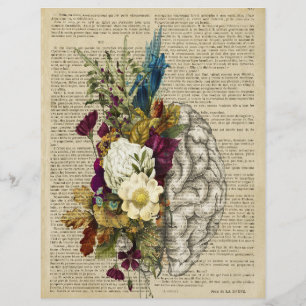 medizinisches Blumen-Gehirn-Anatomie-Poster Flyer