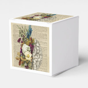 medizinisches Blumen-Gehirn-Anatomie-Poster Geschenkschachtel