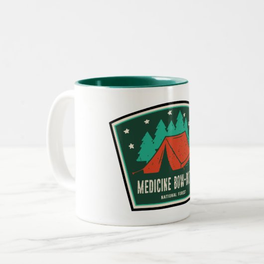 Medizinisches Bow-Routine-National Forest-Camping Zweifarbige Tasse (Vorderseite Links)