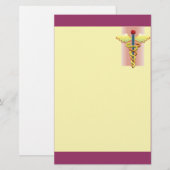 Medizinisches Briefpapier mit Cadduceus (Vorne/Hinten)