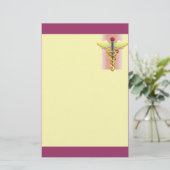 Medizinisches Briefpapier mit Cadduceus (Stehend Vorderseite)