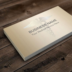 Medizinisches Caduceus-Symbol-nobles Gold Visitenkarte