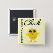 Medizinisches Chick v1 zertifiziertes Krankenpfleg Button (Vorne & Hinten)