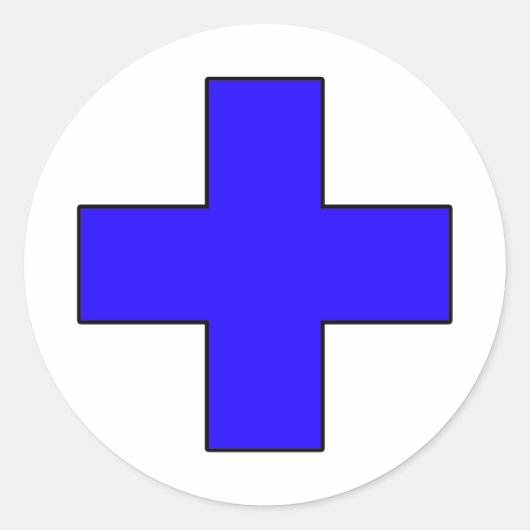 Medizinisches Cross Medical Life Rettend Guard Sym Runder Aufkleber (Vorderseite)