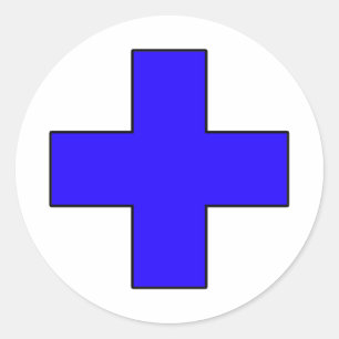 Medizinisches Cross Medical Life Rettend Guard Sym Runder Aufkleber