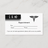 Medizinisches Design mit Einsatzbereich auf der Rü Terminkarte (Rückseite)