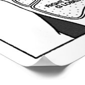 Medizinisches Diagramm der menschlichen Lungen Poster (Ecke)