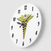 Medizinisches Emblem Große Wanduhr (Winkel)