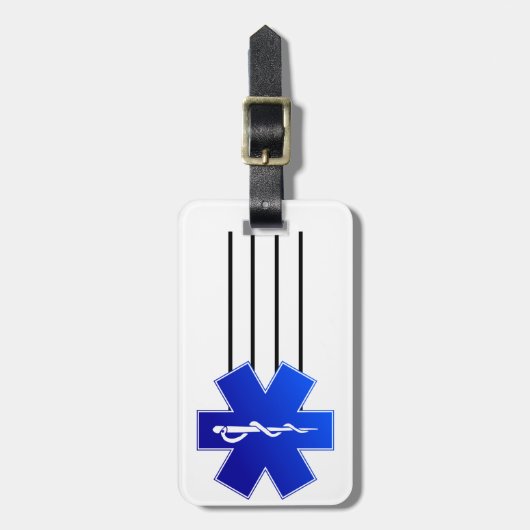 Medizinisches EMS-Symbol Gepäckanhänger (Vorderseite vertikal)