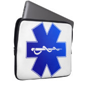 Medizinisches EMS-Symbol Laptopschutzhülle (Vorne Rechts)
