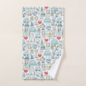 Medizinisches Entwurfs-Muster Badhandtuch Set (Handtuch)