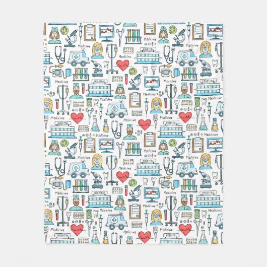 Medizinisches Entwurfs-Muster Fleecedecke (Vorderseite)