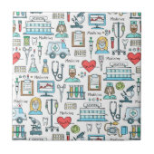 Medizinisches Entwurfs-Muster Fliese (Vorderseite)