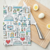 Medizinisches Entwurfs-Muster Geschirrtuch (Viertel Falte)