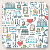 Medizinisches Entwurfs-Muster Getränkeuntersetzer (Vorderseite)