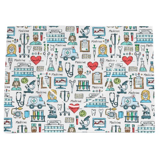 Medizinisches Entwurfs-Muster Große Geschenktüte (Vorderseite)