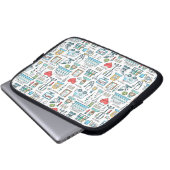 Medizinisches Entwurfs-Muster Laptopschutzhülle (Vorne Knopf)