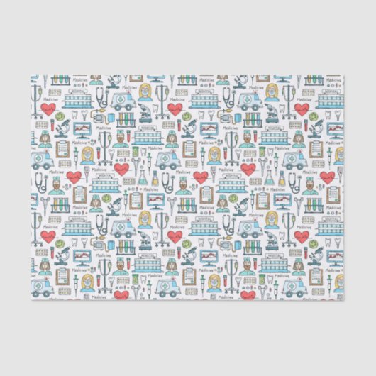 Medizinisches Entwurfs-Muster Seidenpapier (Vorderseite)