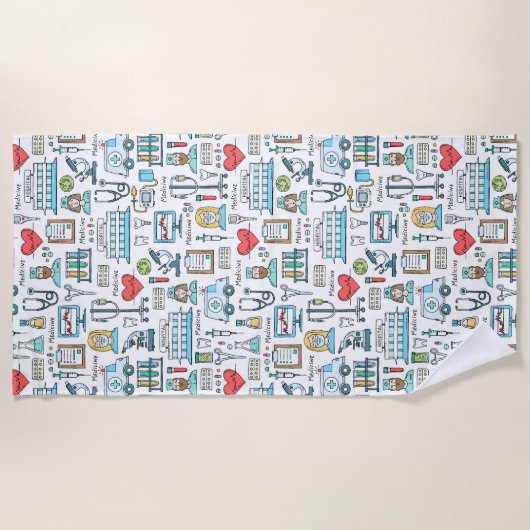 Medizinisches Entwurfs-Muster Strandtuch (Vorderseite)