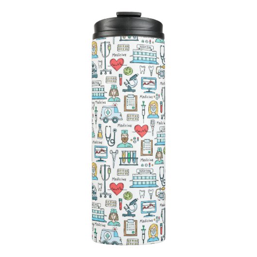 Medizinisches Entwurfs-Muster Thermosbecher (Vorderseite)