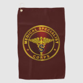 Medizinisches Fachkorps Golfhandtuch (Vorderseite)