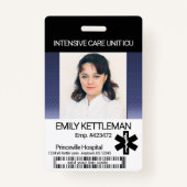 Medizinisches Foto Abzeichen - Dunkelblau Ausweis (Vorderseite)