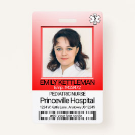 Medizinisches Foto - Krankenschwester - Rot Ausweis