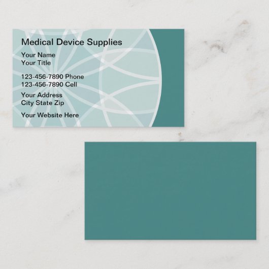 Medizinisches Gerät Suupplies Visitenkarte (Vorne/Hinten)