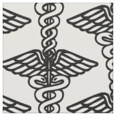 Medizinisches Gewebe. Hermes-Personal - Symbolärzt Stoff (Nahaufnahme)