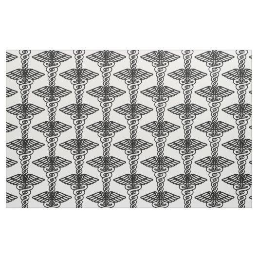 Medizinisches Gewebe. Hermes-Personal - Symbolärzt Stoff (Fat Quarter (45,7 x 55,9 cm))