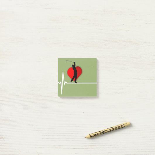Medizinisches Golfspiel Post-it Klebezettel (Auf Schreibtisch)